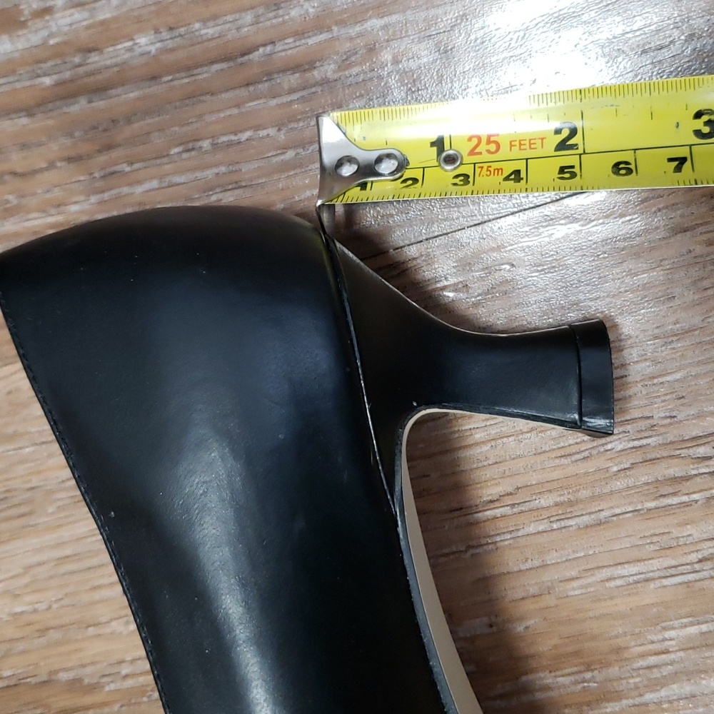 (8.5) Outline Classic Black Low Kitten Heel Business Formal Neutral Minimalist - Picture 11 of 13